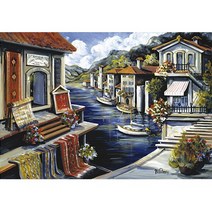 페레 오래된 마을의 카페트 상점거리 풍경화 1500피스 직소퍼즐 PR4509