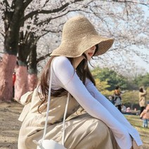왕대두버킷햇 빅사이즈 밀짚 왕골 여자 벙거지모자 챙넓은 썬캡 피크닉 플로피햇 휴양지 여성