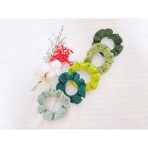 예블링 뜨개 곱창머리끈