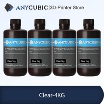 ANYCUBIC-405nm UV 레진 LCD 3D 프린터 Photon Mono X 6K M3 Max 민감한 수지 2kg 4kg 액체 인쇄 재료 애니큐빅 405nm 광자 모노, 클리어-4KG, 중국