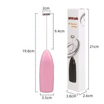 말차차선 도구 보이차 다도세트 차칙 브러쉬무선 휴대용 전기 우유 거품기 배터리 구동 미니 폼 메이커, 03 Pink