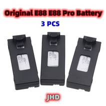 컨트롤러 배터리 JHD 드론 액세서리 E88 PRO Ls-E525 E525 미니 UAV 4K 예비 부품, E88 PRO 3 Battery