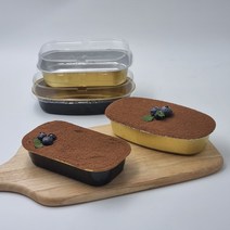 알루미늄 티라미수용기 300ml 350ml 100개 세트 타원형 직사각형 보틀케이크용기 티라미슈통 카페디저트포장용기 알루미늄디저트은박 카페납품용포장 보틀케이크포장, 300ml 직사각 100개, 골드