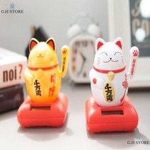 일본스타일 행운의고양이 하얀고양이 스마일고양이 한손인사야옹이, 화이트