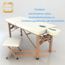 접이식마사지침대 안마침대 미용베드 배드 뷰티 센터 가구 안마 남아프리카 용 얼굴 패드, 2.WHITE