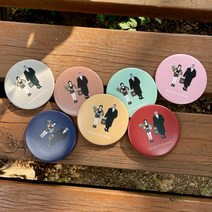 일러스트 레옹&마틸다 시리즈 미니 휴대용 공주 휴대용 손거울, 민트 레옹&마틸다