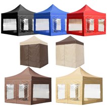 포장마차 캐노피 천막 3X6 풀세트 포장마차 차박 행사천막, DZ민자풀3X6_블랙