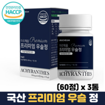 우슬 추출물 정 어골칼슘 상어연골분말 보스웰리아 HACCP 관절영양제 국내산우슬, 3통, 60정