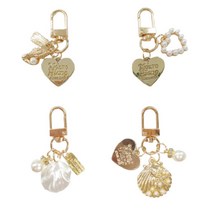 여자친구선물 키링 차키 열쇠 가방고리 20대남자선물, 진주키링 하트