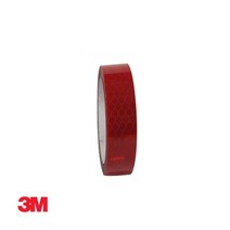 3M 적색 프리즘형 고휘도 반사테이프 24mm 반사필름 안전표시 라인 주차시설물, 1개