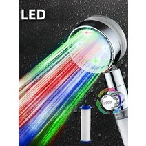 LED 토네이도 수압 상승 헤드교체 온오프 샤워기, LED온도조절필터샤워기(유수량조절)