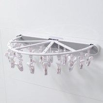 접는 옷 랙 벽 마운트 발코니 옷걸이 옷 주최자 다기능 양말 브래지어 선반 수건 라디에이터 홈 용품, Gray White