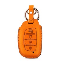 페레노 현대 캐스퍼 스마트키 가죽케이스 PH14 casper 키링, 미네르바복스 옐로우