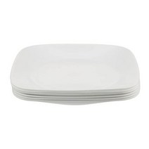 당일발송 코렐 Corelle 스퀘어 퓨어 화이트 9인치 플레이트 세트 6 피스 퓨어 화이트 1쿼트 그릇 세트 (2피스), 스퀘어퓨어 화이트 1쿼트 그릇 세트 (2피스)