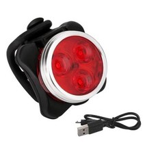 자전거용 후레쉬 손전등 랜턴 USB 충전식 자전거 라이트 세트 슈퍼 밝은 전면 헤드 및 후면 LED 650mah 4 모드 옵션, B