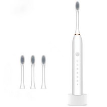 음파전동칫솔 초음파 전동 칫솔 음파 진동 치솔최신 초음파 전동 칫솔 충전식 USB 베이스 6 모드 성인용 IP, 01 white type 1