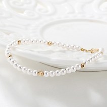 [골드팡] 14k 수아르 스와로브스키 진주 팔찌 3mm (당일발송)
