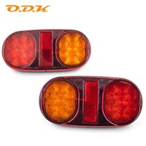 트럭 라이트 led전구 튜닝 스위치 2pcs 12v 12 자동차 테일 테일 리어 스톱 브레이크 신호 표시기 캠핑카 트레일러 caravan van lorry ute, 없음
