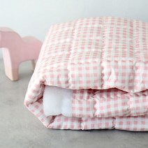 Summer Fabric 누빔원단 무형광 인견 원단 꼰사인견 냉장고원단 체크핑크