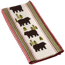 [미국정품매장] 가성비 추천 Kay Dee Designs Simple Living Bear 프린트 우븐 티 타월