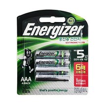에너자이저 Ni-MH충전지 NH12BP4 AAA 4입 1.2V 800mAh, 1개, 4개