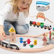 이케아 기차놀이 원목기차 장난감 우드 레일 세트 전동 기관차 원목 기차 모형 레일 놀이, 07. 턴테이블