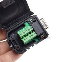 어댑터 커넥터 1개 DB9 9PIN 암 플러그 직렬 포트 블랙 쉘 D-SUB 터미널 COM RS232 RS485 와이어 케이블 솔, 한개옵션0
