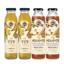 (상온)백설 리얼생강청 310mlx2+리얼배도라지청 310mlx2개, 1세트