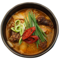 미트타임 돼지국밥 순대국 순대국밥 키트 순댓국 조리후 640g, 얼큰순대국3팩