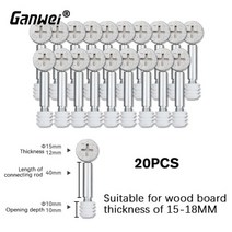 맞춤 지그 목공 포켓 구멍 부시 드릴링 가이드 조정 가능 8MM 10MM, 부속품C 20개