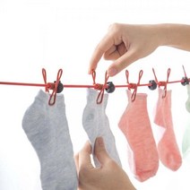 캠핑 빨래줄 여행용 빨래줄 위치조절 X ( 2매입 ), 레드