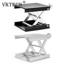 휴대용 목공 기계 라우터 리프터 조정 가능한 조각 실험실 수동 리프트 플랫폼 실험 플레이트 테이블 도구, [02] Silver