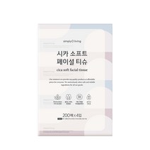 심플리오리빙 시카 소프트 페이셜 티슈 [4개입], 1세트