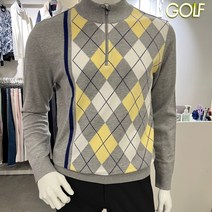 엘르골프 [2001안양점] 아가일 배색 반집업 스웨터