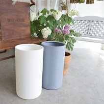 고강도 초경량 대형 플라스틱화분 27x50cm 원형, 화이트