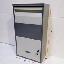 야외 도서 반납함 철제 무인 택배함 중형 도서 반납기, 그레이 75x41x22 콤비네이션 락
