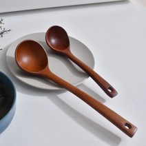 [디자인룸즈] 천연 옻칠 우드 국자 2종세트, 상세 설명 참조