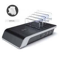 고속 무선 충전기 스탠드형 iphone samsung qc 3.0에 대한 빠른 빠른 multi usb, 영국 플러그