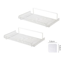 FANSDA 1+1 무타공 공유기 셋탑박스 거치대, 1+1 화이트 셋탑박스거치대