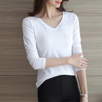 여자 데일리 베이직 롱슬리브 티셔츠 여성티 청바지코디 봄가을티셔츠 학생