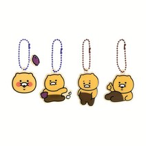 춘식이 키링 PVC키링 가방고리 키홀더, 4개입(뱃살+엄지척+고구마+얼굴)