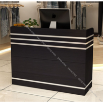 매장 업소용 카운터 입식 테이블 계산대 프런트 캐비닛 안내데스크, 블랙 호두 베이직 + 100x38x90cm