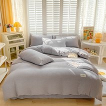 홑이불세트 이불 거품 원사 패브릭 AB 양면 침구 세트 커버 시트 편안한, [06] 180x200cm bed 4 pcs, [05] 5
