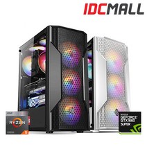 게이밍컴퓨터 로블록스 발로란트 피파4 디아블로 배그 PC 본체, 라이젠5 2600+16660Super+8G  화이트, RAM 16GB+SSD 500GB UP