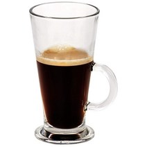 정품 위스키잔 Red Co. Asda 아이리쉬 위스키 차 및 커피 머그잔 4개 세트 손잡이가 달린 다이닝 잔 — 283.5g(10온스)