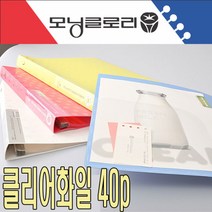 버블 바인더 클리어화일 40P 서류 홀더 인덱스 파일, 라임