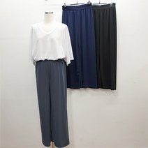 빅걸스토리 여성용 빅사이즈 밴딩 아이스 스판 찰랑 통바지