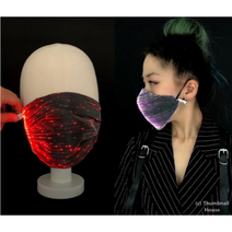 야광 LED마스크 자체발광 패션마스크 파티용 힙한마스크 2타입, 타입B(LED면적 최대치)