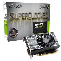 EVGA GeForce GTX 1050 게임용 그래픽 카드 GDDR5 DX12 OSD 지원 (PXOC), 4GB_SC (Single Fan)