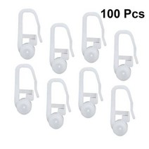 50 100 피스 침대 커튼 특수 후크 행잉 링 롤 롤러 블라인드 슬라이딩 볼 트랙, 100 Pcs